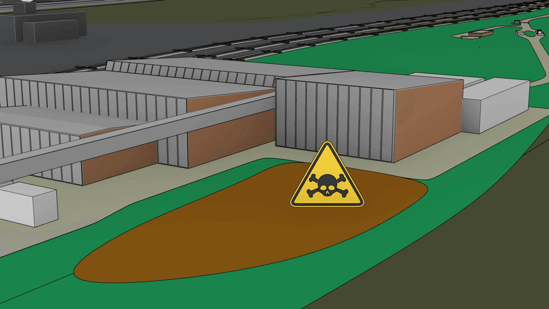 aerial view of PCBS on ground